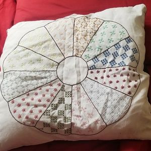Hand Embroidered throw pillow